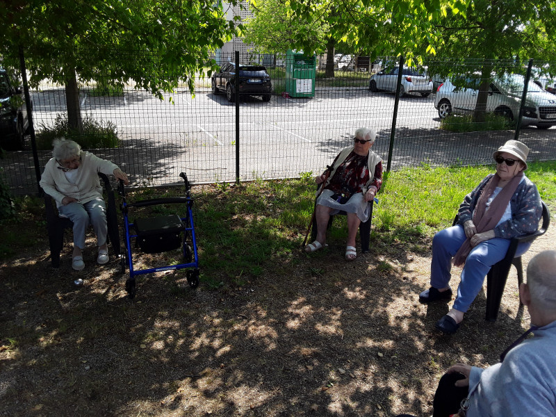 Partie de pétanque