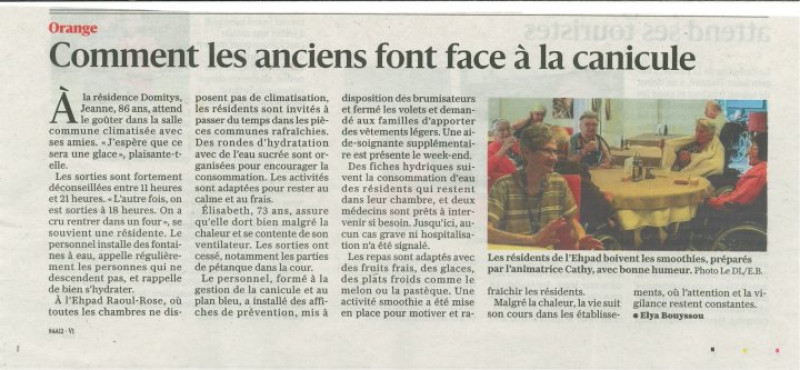 actualité EHPAD SEDNA