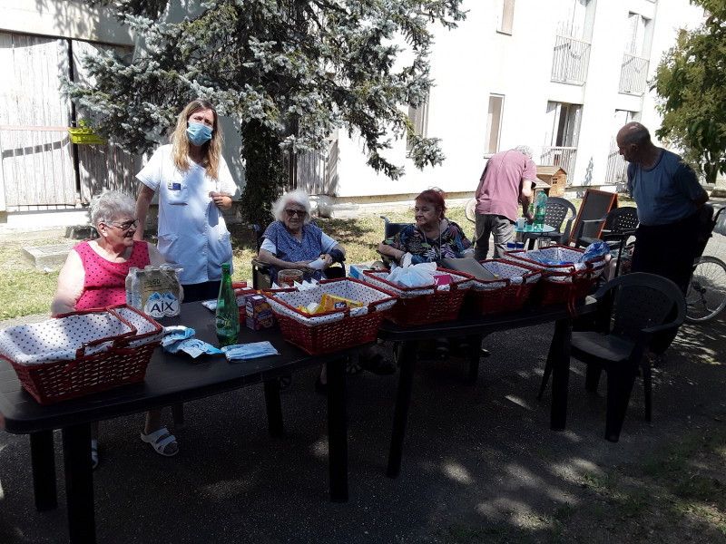 Marché dans le parc